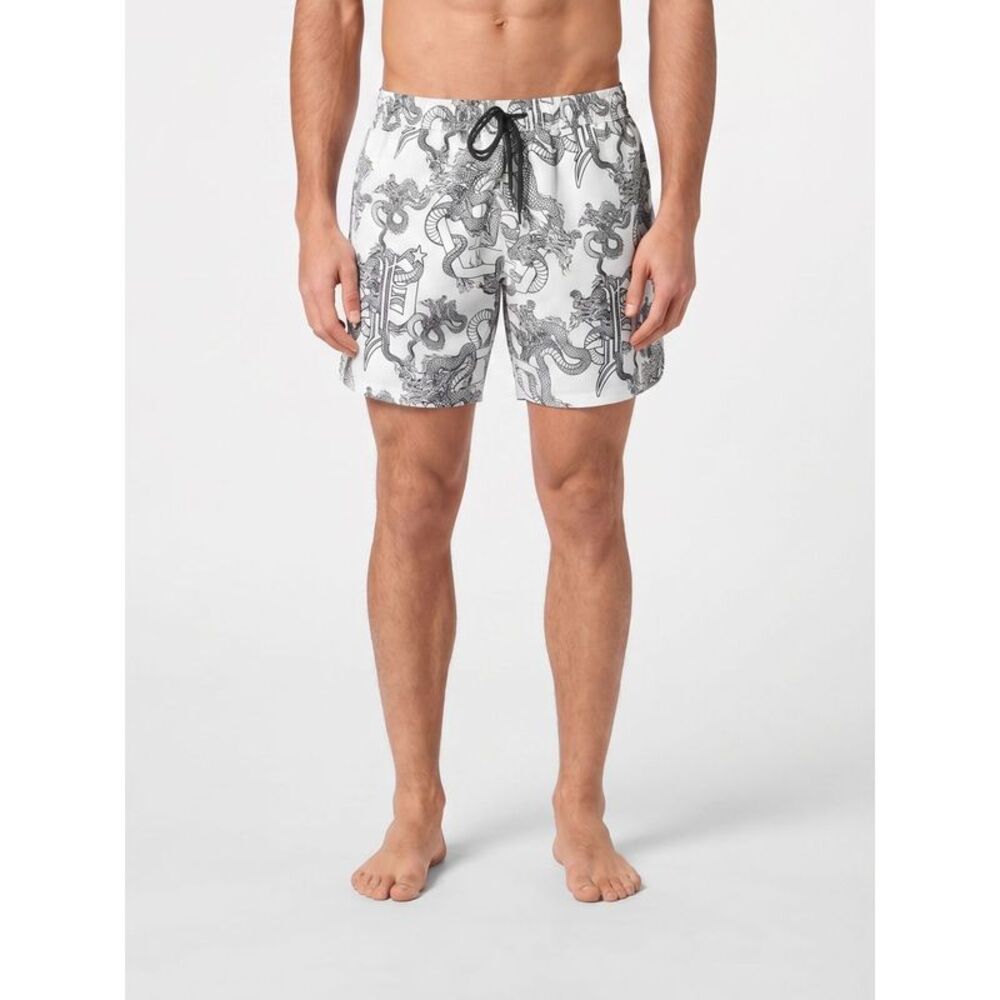 Philipp Plein Swimsuit Men White